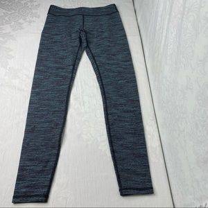 Ivivva Lululemon Athletica heathered gray/blue full length leggings size 14